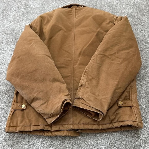Vintage Y2K Carhartt J02 Brown Duck Jacket 44 Arctic Quilt Lined USA - Picture 7 of 8